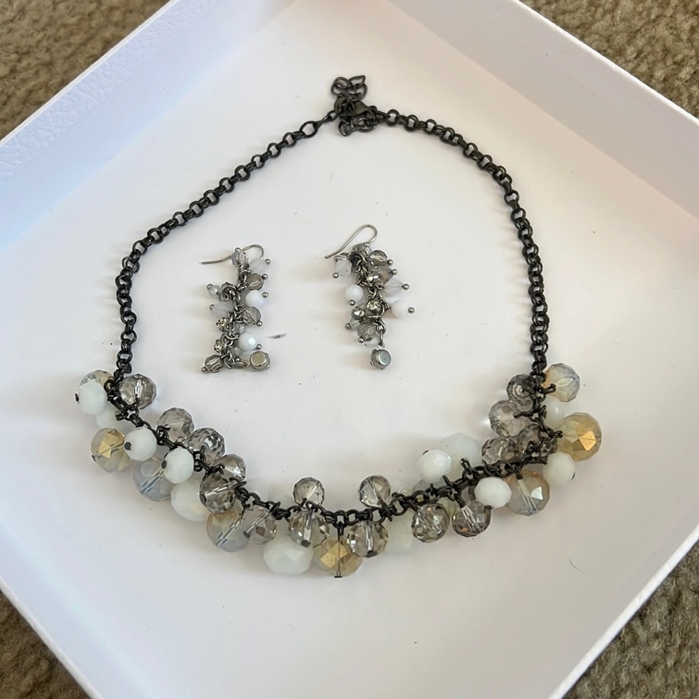 Necklace and earrings set-never used